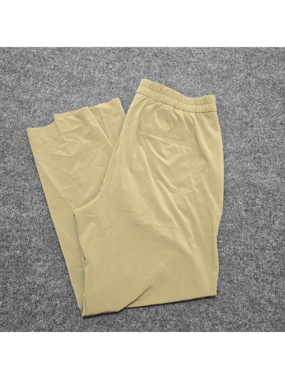 Banana Republic Airstretch High Rise Tapered Pants Womens M Green Ankle Trousers